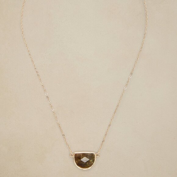 Banana Republic Labradorite Crescent Necklace/NWT - Picture 1 of 11